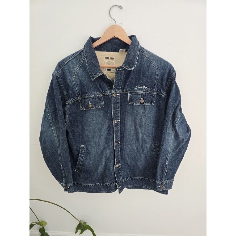 Sean John Denim Jean Y2K 90s Vintage Heavy Trucker Cotton Mens Jacket 3X XXXL